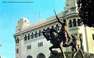 Alger - Grande Poste et Statue de Jeanne d'Arc